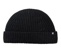 Enter the Complex® Kurze Fisherman Beanie, Docker Mütze, Herren und Damen, Trawler Beanie, 100% Merino Wolle, Rollmütze, Schwarz