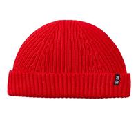 Enter the Complex® Kurze Fisherman Beanie, Docker Mütze, Herren und Damen, Trawler Beanie, 100% Merino Wolle, Rollmütze, Rot