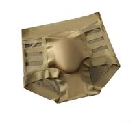 Entgoinggo Für Herren Spitzenunterwäsche Eisseide Slip mit 3D-Tasche Nahtlos Atmungsaktiv Hochelastische Farbe Höschen Bequeme Dünne Mittlere Taille Unterwäsche (L Armeegrün)