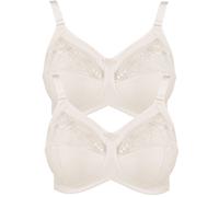 Entlastungs-BH ANITA "2er Pack Komfort BH ohne Bügel Safina", Damen, Gr. 100, Cup B, beige (crystal crystal), Obermaterial: 50% Polyamid PA. 25% Polyester PES. 10% Elasthan EL. 10% Viskose CV. 5% Baum