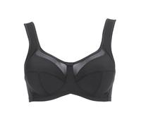 Anita Bügelloser BH Clara, mit transparentem Netzmaterial im Obercup 100, Cup G schwarz Damen BHs ohne Bügel Damenwäsche 100, Cup G schwarz