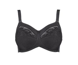 Entlastungs-BH ANITA "Komfort BH Safina", Damen, Gr. 90, Cup F, schwarz, Stoff, Obermaterial: 50% Polyamid PA. 25% Polyester PES. 10% Elasthan EL. 10% Viskose CV. 5% Baumwolle CO., BHs Entlastungs-BH 