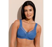 Entlastungs-BH, Damen, Gr. 95, Cup F, blau (mittelblau), 85% Polyamid, 15% Elasthan, BHs Entlastungs-BH (46896904-95) mittelblau
