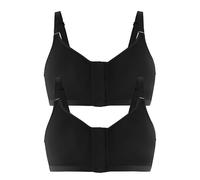 Entlastungs-BH FELINA "2er Pack Vorderverschluss-BH ohne Bügel Beyond Basic", Damen, Gr. 85, Cup B, schwarz (schwarz schwarz), Obermaterial: 40% Polyamid PA. 36% Lyocell CLY. 24% Elasthan EL., BHs Ent