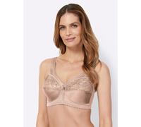 Entlastungs-BH GLAMORISE, Damen, Gr. 95, Cup G, beige (puder), 50% Polyamid, 40% Polyester, 10% Elasthan, BHs Entlastungs-BH (799163-95) puder