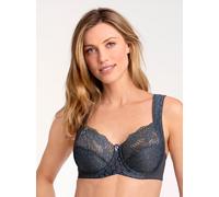 Miss Mary of Sweden Jacquard & Lace Bügel-BH mit seitlicher Unterstützung 110B Dunkelgrau