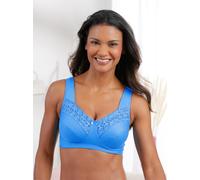Entlastungs-BH MISS MARY, Damen, Gr. 110, Cup F, aqua, 83% Baumwolle, 10% Elasthan, 7% Polyamid, BHs BH Entlastungs-BH Bügelloser-BH (19550965-110) aqua