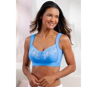 Entlastungs-BH MISS MARY, Damen, Gr. 80, Cup E, aqua, 64% Baumwolle, 17% Polyamid, 13% Elasthan, 6% Polyester, BHs BH Entlastungs-BH Bügelloser-BH (46179649-80) aqua