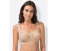 Entlastungs-BH MISS MARY, Damen, Gr. 90, Cup E, beige (elfenbein), 64% Baumwolle, 17% Polyamid, 13% Elasthan, 6% Polyester, BHs BH Entlastungs-BH Bügelloser-BH (452260-90) elfenbein