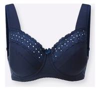 Entlastungs-BH MISS MARY, Damen, Gr. 100, Cup D, marine, 68% Baumwolle, 24% Polyester, 8% Elasthan, BHs Entlastungs-BH (37076548-100) marine