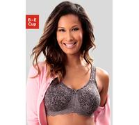 Entlastungs-BH NUANCE BY LASCANA "BH ohne Bügel, Baumwoll-BH", Damen, Gr. 80, Cup B, schwarz (taupe, schwarz), Spitze, Obermaterial: 85% Baumwolle, 10% Polyamid, 5% Elasthan, BHs Entlastungs-BH, als W