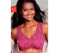 Entlastungs-BH NUANCE, Damen, Gr. 105, Cup E, lila (pflaume, beere), Spitze, Obermaterial: 85% Baumwolle, 10% Polyamid, 5% Elasthan, BHs Entlastungs-BH, ohne Bügel aus angenehmer Baumwolle, Topseller 