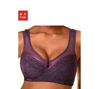 Entlastungs-BH NUANCE, Damen, Gr. 80, Cup B, lila, Microtouch, Obermaterial: 72% Polyamid, 28% Elasthan, BHs BH Spitzenwäsche Spitzen-BH Entlastungs-BH Bügelloser-BH, ohne Bügel, mit transparenten Net
