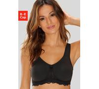 Entlastungs-BH NUANCE, Damen, Gr. 95, Cup D, schwarz, Spitze, Obermaterial: 85% Baumwolle, 10% Polyamid, 5% Elasthan, BHs Entlastungs-BH, ohne Bügel aus angenehmer Baumwolle, Topseller (693329-95) sch
