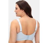 Entlastungs-BH SHEEGO, Damen, Gr. 95, Cup F, blau (hellblau, weiß), 95% Baumwolle, 5% Elasthan, BHs Entlastungs-BH (22596625-95) hellblau, weiß