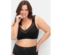 Entlastungs-BH SHEEGO, Damen, Gr. 100, Cup D, schwarz, 90% Baumwolle, 6% Elasthan, 4% Polyamid, BHs Entlastungs-BH (70623058-100) schwarz