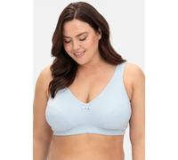Entlastungs-BH SHEEGO, Damen, Gr. 120, Cup C, blau (hellblau, weiß), 95% Baumwolle, 5% Elasthan, BHs Entlastungs-BH (38495538-120) hellblau, weiß