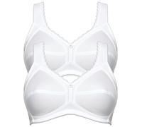 Entlastungs-BH SUSA "2er Pack Entlastungs BH Cotton", Damen, Gr. 90, Cup D, weiß, Stoff, Obermaterial: 100% Baumwolle CO., BHs Entlastungs-BH (25403313-90) weiß