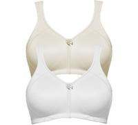Entlastungs-BH SUSA "2er Pack Entlastungs BH Topsy Plus", Damen, Gr. 100, Cup B, bunt (weiß champagnermicro), Stoff, Obermaterial: 78% Polyamid PA. 22% Elasthan EL., BHs Entlastungs-BH (30779251-100) 