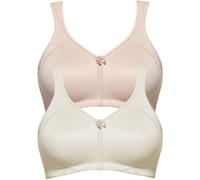 Entlastungs-BH SUSA "2er Pack Entlastungs BH Topsy Plus", Damen, Gr. 75, Cup C, bunt (cappuccino champagnermicro), Stoff, Obermaterial: 78% Polyamid PA. 22% Elasthan EL., BHs Entlastungs-BH (16959704-