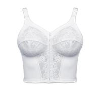 Susa BH Longline Classics - Entlastungs-BH bügellos mit Spitze, halbtransparent weiß Gr. 120 Cup D