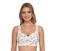 Entlastungs-BH SUSA "Prints", Damen, Gr. 105, Cup E, beige (champagner, bedruckt), Single Jersey, Obermaterial: 92% Baumwolle, 8% Elasthan, gemustert, bequem, BHs Entlastungs-BH, genähte Cups, blickdi