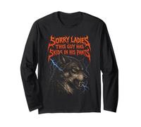 Entschuldigung, Meine Damen, Dieser Typ hat Kufen in Seiner Hose Lustig Langarmshirt