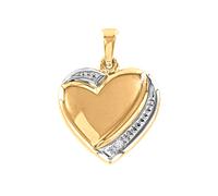 Entzückender Anhänger, Gelbgold 585, mit Brillant ca. 0,01 ct. WSI, Höhe ca. 23 mm
