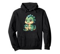 Entzückender grüner Dinosaurier für Eltern und Junge Dinos Pullover Hoodie