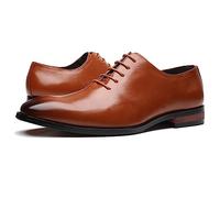 ENWIND Abend Oxford Schuhe für Herren Klassische Schnürer Business Schuhe Low-Top Kleid Schuhe für die Hochzeit,Braun,44 EU