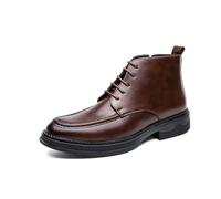 ENWIND Chukka-Stiefel für Herren, Knöchelhohe Stiefel aus Kunstleder, Oxford-Style Freizeit Alltagsschuhe,Braun,43 EU