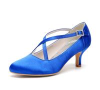 ENWIND Damen Mary Jane Pumps Bequeme Slip-On Halbschuhe Mit Niedriger Absatz Lässige Business Freizeitschuhe,Blau,38 EU