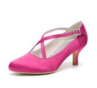 ENWIND Damen Mary Jane Pumps Bequeme Slip-On Halbschuhe Mit Niedriger Absatz Lässige Business Freizeitschuhe,Rose red,38 EU