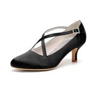 ENWIND Damen Mary Jane Pumps Bequeme Slip-On Halbschuhe Mit Niedriger Absatz Lässige Business Freizeitschuhe,Schwarz,36 EU