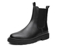 ENWIND Herren Chelsea Stiefel Stiefeletten Business Formelle Abendschuhe,Schwarz,43 EU