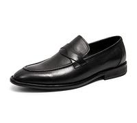 ENWIND Herren Formale Kleid Schuhe Leichte Fahren Walking Schuhe Slip-on Sneaker Formelle Oxford Penny Mokassins,Schwarz,41 EU