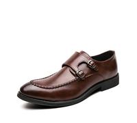ENWIND Herren Formelle Lederschuhe Slipper Loafers Für Business Casual, Büro, Hochzeit, Tägliches Tragen,Braun,41 EU