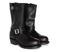 ENWIND Herren Westernstiefel Leder Mitte Wade Stiefel für Frühling Herbst Wandern Trekking-Jagd,Schwarz,47 EU