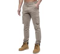 Enzo | Herren Cargo-Hose - Beige 38 Kurz