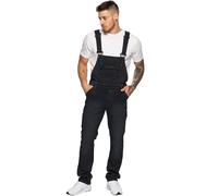 Enzo | Herren Denim Overall Latzhose - Schwarz 30W/32L