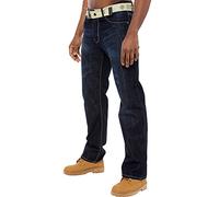 Enzo Herren-Jeans, klassisch, gerade Passform, Denim-Hose, Taillengrößen 28-48, Dark Wash, 42 W/30 L