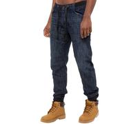 Enzo| Herren-Jogger-Jeans aus Denim mit Bündchen - Dunkelblau 46W/32L