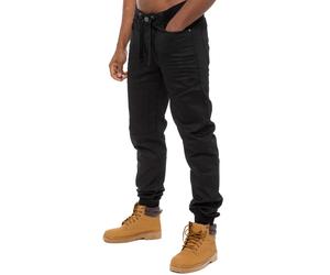 Enzo| Herren-Jogger-Jeans aus Denim mit Bündchen - Schwarz 40W/32L