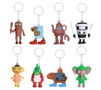 EOAMGO Italian Brainrot Figuren Schlüsselanhänger 8er Set, Spielzeugfiguren Schlüsselanhänger für Schlüsselband, Schlüsselbund & Schlüsselhalter, Sammlung und Dekoration (B)