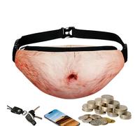 Eojpdji Lustige Bauchtasche Im Bauchlook,Realistische 3D Bauch Gürteltasche - Reißverschluss Hüfttasche,Für Fitness Wandern Tägliche Reisen Cosplay Festival Sowie Versammlung