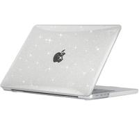 EooCoo Hülle Kompatibel für MacBook Pro 14 Zoll M5 M4 M3 M2 M1 Pro/Max, 2026 2025-2021, Ultradünne Glatt Hartschale Schutzhülle Case für Mac Book Pro 14", Glitzer Klar