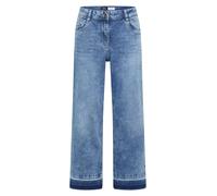 CECIL - Straight Leg Jeans mit frasigem Saum light blue washed - Gr. - 7