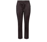 Jogger Pants CECIL, Damen, Gr. 44, Länge 28, deep roast braun, Stoff, 90% Polyester, 10% Elasthan, unifarben, loose fit normal, Hosen, mit Zipper-Taschen (54443823-44) deep roast braun
