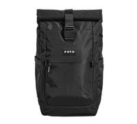 eoto Rucksack ROLLY32 schwarz, Roll Top, ergonomisch, Damen, Herren, 32 L