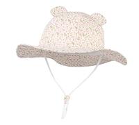 Eozy Hut Bob Baumwolle Baby Mädchen Sonnenhut Sommer Kinder UV-Schutz UPF50 + Faltbares Motiv Blumen Süße Prinzessin Reise Schutz Outdoor Gr. 2-4 Jahre, Rosa Ohren